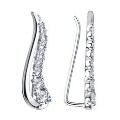 Серьги из серебра Golden Eagle 94021849, фианит