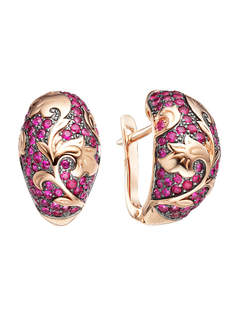 Серьги из золота Dewi 1120020, рубин