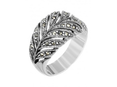 Кольцо из серебра р. 18 Golden Eagle HR 371, марказит