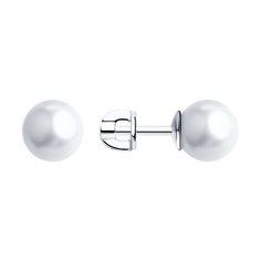 Серьги из серебра Golden Eagle 94021961, жемчуг искусственный