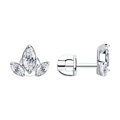 Серьги из серебра Golden Eagle 94024966, фианит