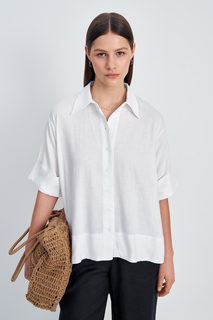 Рубашка женская Finn Flare FSD11066 белая XL
