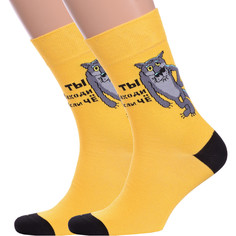 Комплект носков мужских Брестский чулочный комбинат 2-23С2155 желтых 25 2 пары