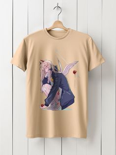 Футболка унисекс HYPNOTICA Аниме Chainsaw Man - 1166 бежевая 3XL