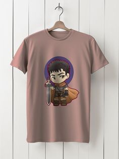 Футболка унисекс HYPNOTICA аниме Берсерк - 1035 розовая 3XL