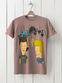 Футболка унисекс HYPNOTICA Игры BEAVIS & BUTTHEAD - 194 розовая XL