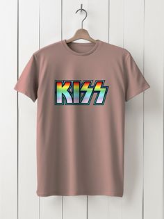 Футболка унисекс HYPNOTICA Музыка Kiss - 258 розовая 2XS