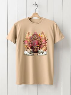 Футболка унисекс HYPNOTICA аниме Ван-Пис - 1050 бежевая 2XL