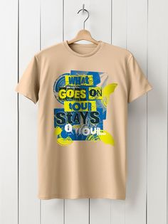 Футболка унисекс HYPNOTICA what goes on tour stays on tour - 931 бежевая M