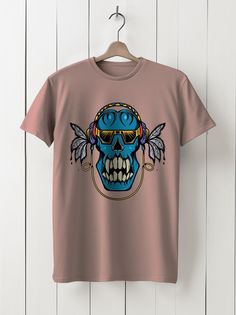 Футболка унисекс HYPNOTICA Череп - 982 розовая 2XL