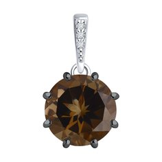Кулон из серебра Diamant 94-330-02040-3, фианит\раухтопаз