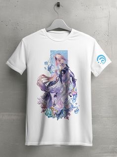 Футболка унисекс HYPNOTICA Игра Genshin Impact - 13 белая 2XL