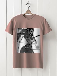 Футболка унисекс HYPNOTICA аниме- 40152 розовая 3XL