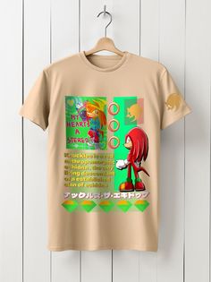 Футболка унисекс HYPNOTICA Игры Sonic - 16 бежевая 2XL