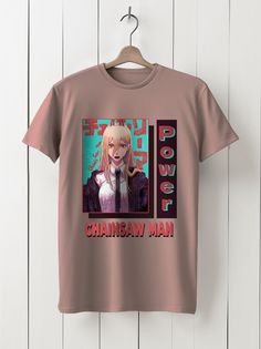 Футболка унисекс HYPNOTICA Аниме Chainsaw Man - 1170 розовая S