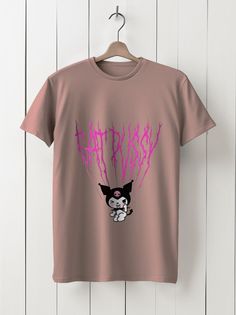 Футболка унисекс HYPNOTICA аниме - 40105 розовая XL