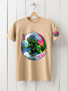 Футболка унисекс HYPNOTICA Хокусай -94 бежевая 3XL