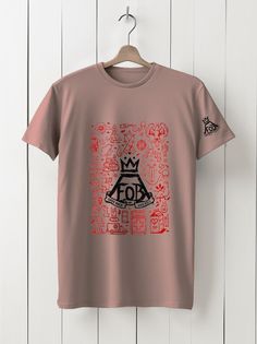 Футболка унисекс HYPNOTICA Музыка Fall Out Boy - 186 розовая 2XL