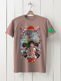 Футболка унисекс HYPNOTICA Mob Psycho 100 -14 розовая 2XS
