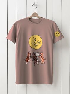 Футболка унисекс HYPNOTICA Разное Кошки аодят хоровод - 181 розовая XL