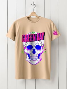 Футболка унисекс HYPNOTICA Green Day -41 бежевая XS
