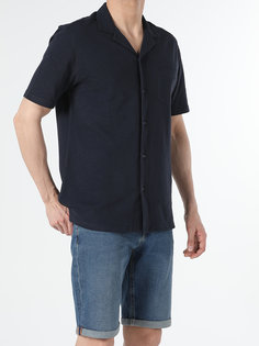 Рубашка мужская Colins CL1053828_Q1.V1_NAV синяя XL