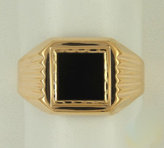 Кольцо из красного золота р. 19,5 Golden Eagle П1100221акГ, оникс