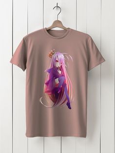 Футболка унисекс HYPNOTICA аниме Без игры жизни нет - 1027 розовая M
