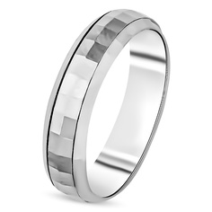 Кольцо обручальное из серебра р. 18,5 585Gold 901001020