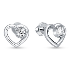 Серьги пусеты из серебра 585Gold 902000870, фианит