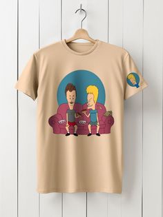 Футболка унисекс HYPNOTICA Игры BEAVIS & BUTTHEAD - 91 бежевая 3XS