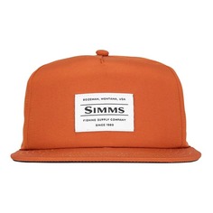 Бейсболка мужская Simms Unstructured Flat Brim Cap simms orange, one size