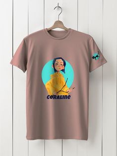 Футболка унисекс HYPNOTICA Мультфильм Coraline - 167 розовая XS