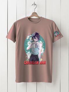 Футболка унисекс HYPNOTICA Аниме Chainsaw Man - 189 розовая 3XL