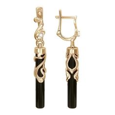 Серьги из красного золота Golden Eagle 01С416128-1, агат