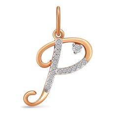 Подвеска из красного золота 585Gold 603003875, фианит