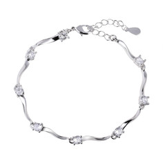 Браслет из бижутерного сплава р.17 Ice&High Collection MB333636, хрусталь