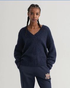 Пуловер женский GANT 4806129 синий S