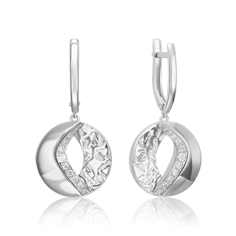 Серьги из серебра PLATINA jewelry 02-5084, фианит