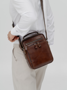 Сумка мужская DANIELE RICCARDI 6014, темно-коричневый