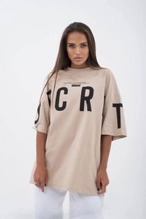 Футболка женская Little Secret 021064 бежевая oversize