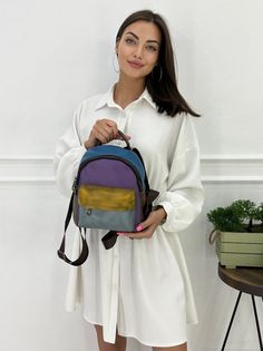 Рюкзак женский Capri CAP-2306 разноцветный, 24x21x9 см