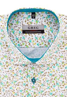 Рубашка мужская Greg 143/107/5432/KZS/1 STRETCH белая 37