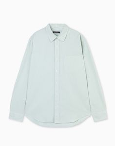 Рубашка мужская Gloria Jeans BWT001660 белый/салатный XL/182