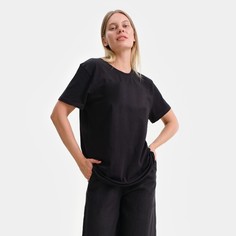 Футболка женская NoBrand 9195142 черная 46 RU