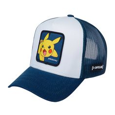 Бейсболка унисекс CAPSLAB CL/PKM2/1/PIK8 Pokemon Pikachu белая/синяя, one size Capslab®