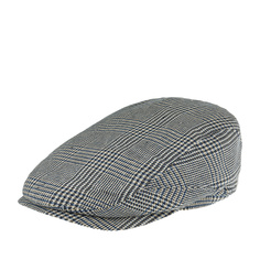 Кепка унисекс Stetson 6382403 DRIVER CAP SILK/COTTON GLENCHECK синяя/бежевая, р.62