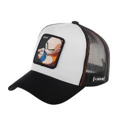 Бейсболка унисекс CAPSLAB CL/DBZ3/1/KRI Dragon Ball Krillin белая / черная, one size Capslab®