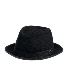 Шляпа унисекс Stetson 2190501 FEDORA WOOL темно-серая, р. 62