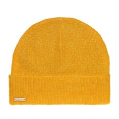 Шапка бини женская Seeberger 18454-0 TURN-UP BEANIE желтая, one size